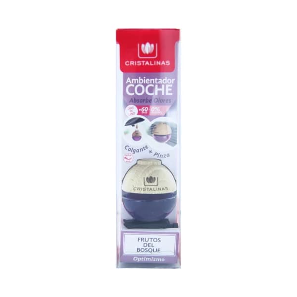 CRISTALINAS Ambientador para coche con aroma frutas del bosque (optimismo) 1 ud. - 1 ud - Imagen del producto en Findit