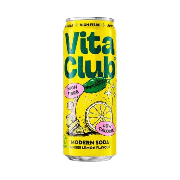 VITACLUB Refresco con fibra sabor limóm y jengibre 330ml - 0.33 l - Imagen del producto en Findit