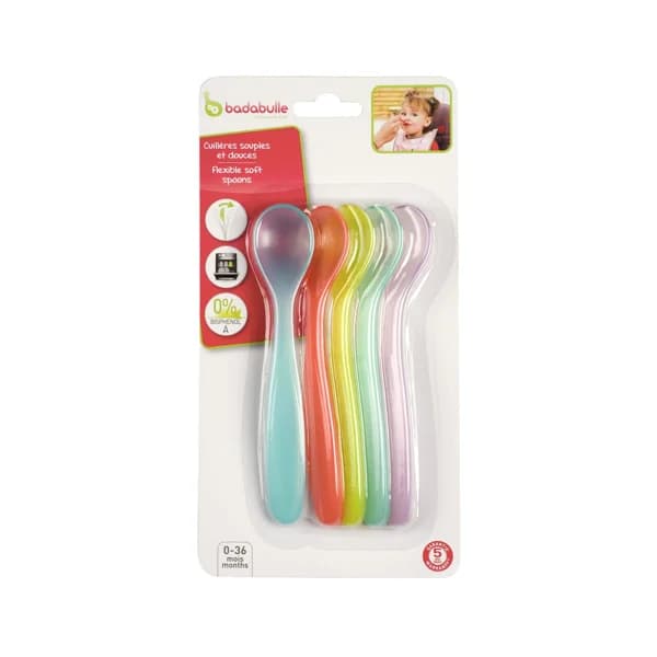 Pack de 5 cucharas flexibles, BABYMOOV. - 1 ud - Imagen del producto en Findit
