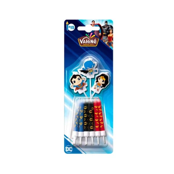 VAHINÉ Velas dc comics superhéroes 15 uds - 0.03 kg - Imagen del producto en Findit
