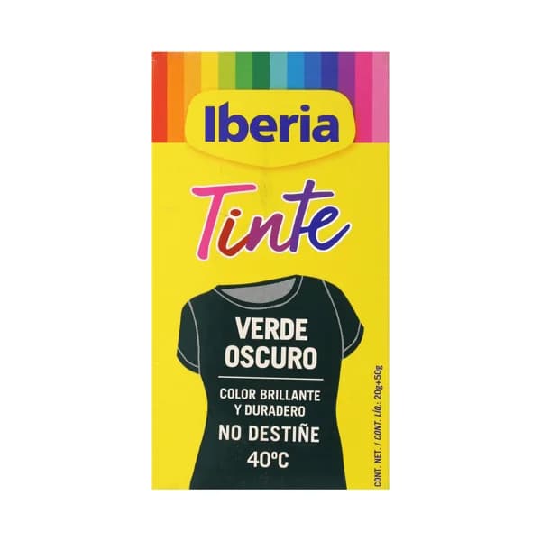 IBERIA Tinte de color verde oscuro (permite teñir a baja temperatura 40ª, no destiñe) IBERIA 1 ud. - 1 ud - Imagen del producto en Findit