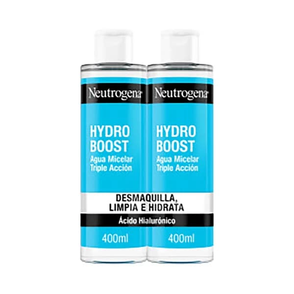 NEUTRÓGENA Hydro boost Agua micelar con ácido Hialurónico y triple acción 2 x 400 ml. - 0.8 l - Imagen del producto en Findit