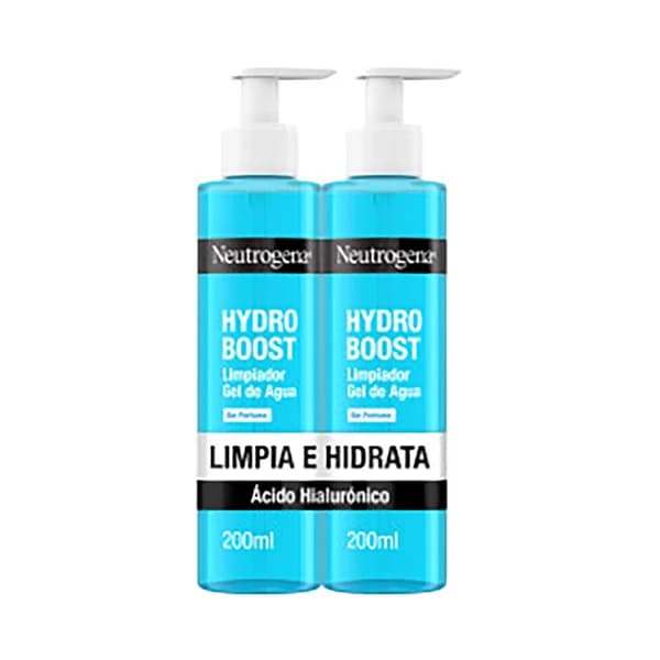 NEUTRÓGENA Hydro boost Limpiador facial hidratante gel de agua sin perfume 2 x 200 ml. - 0.4 l - Imagen del producto en Findit