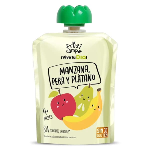 Alimento infantil con puré de manzana, pera y plátano Fruticampo de Dia bolsa 90 g - 0.09 kg - Imagen del producto en Findit