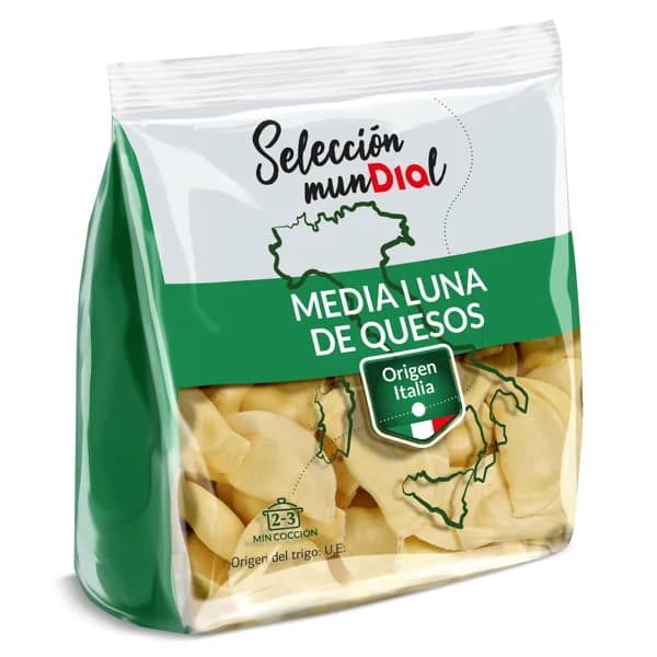 Pasta fresca rellena media luna de quesos Selección Mundial de Dia bolsa 250 g - 0.25 kg - Imagen del producto en Findit