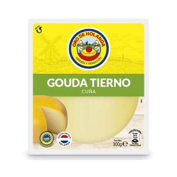 ORO DE HOLANDA Queso Gouda tierno cuña 300 g. - 0.3 kg - Imagen del producto en Findit