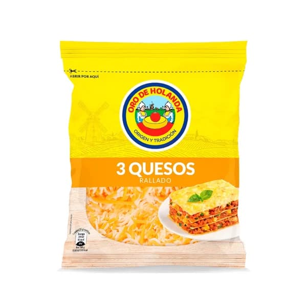 ORO DE HOLANDA Queso rallado 3 quesos - 0.18 kg - Imagen del producto en Findit