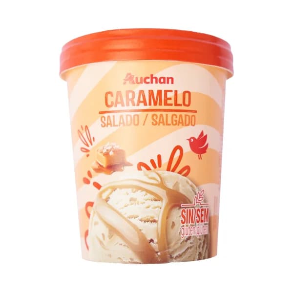 AUCHAN Tarrina de helado de caramelo salado 500 ml 352 g Producto Alcampo. - 0.5 l - Imagen del producto en Findit