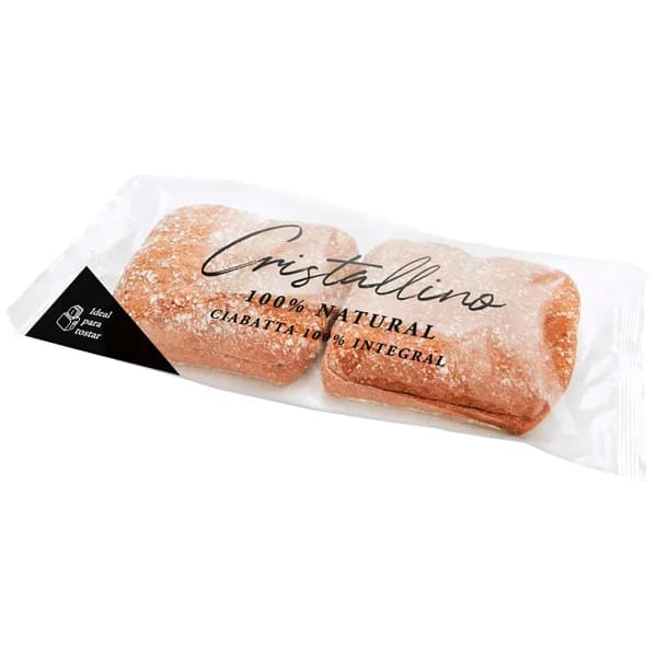 EUROPASTRY Pan de cristal ciabatta integral 2 uds. 190 g. - 0.1 kg - Imagen del producto en Findit
