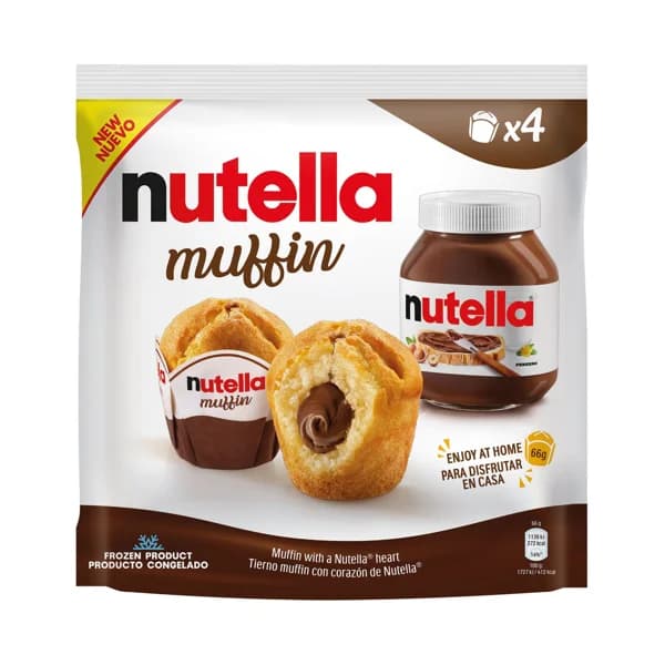 NUTELLA Muffin (magdalena) congelado con corazón de nutella 4 uds. - 0.26 kg - Imagen del producto en Findit