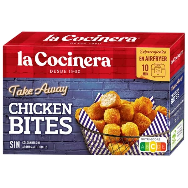 LA COCINERA Take away Bolitas de pollo con empanado crujiente de maíz 250 g. - 0.25 kg - Imagen del producto en Findit