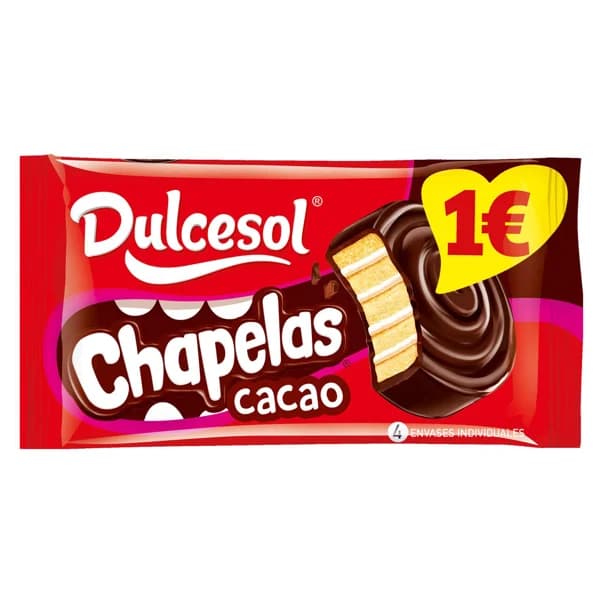 DULCESOL Chapelas cacao 3 uds. 135 g. - 0.2 kg - Imagen del producto en Findit