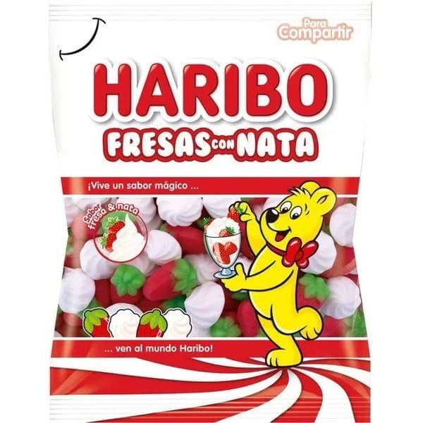 Gominolas de fresas con nata HARIBO, bolsa 150 g - 0.15 kg - Imagen del producto en Findit