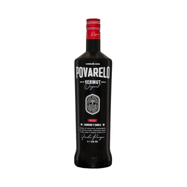 POVARELO Original Vermut rojo elaborado en Galicia botella 1 l. - 1 l - Imagen del producto en Findit
