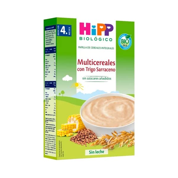HIPP Biológico Papilla multicereales integrales con trigo sarraceno, a partir de 4 meses 200 g. - 0.2 kg - Imagen del producto en Findit