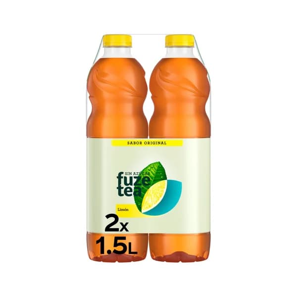 FUZE TEA Bebida té limón sin azúcar pack de 2 de 1,5 l. - 3 l - Imagen del producto en Findit