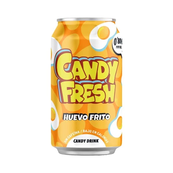 CANDYFRESH Bebida refrescante con sabor a huevo frito lata de 33cl - 0.33 l - Imagen del producto en Findit