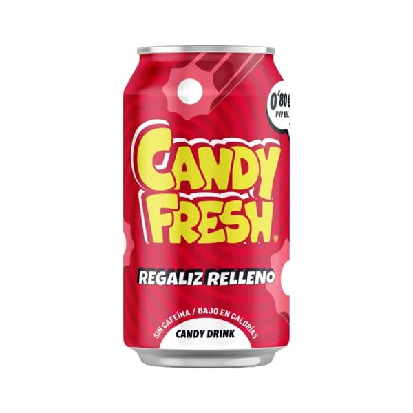 CANDYFRESH Bebida refrescante con sabor a regaliz relleno lata 33cl - 0.33 l - Imagen del producto en Findit