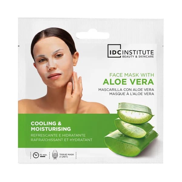 IDC INSTITUTE Mascarilla facial refrescante e hidratante con aloe vera. - 1 ud - Imagen del producto en Findit