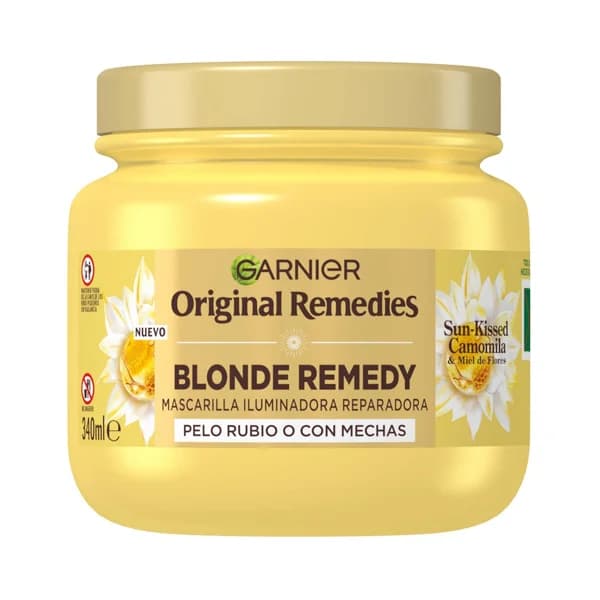 ORIGINAL REMEDIES Sun-kissed de Garnier Mascarilla capilar reparadora, para pelo rubio o con mechas 340 ml. - 0.34 l - Imagen del producto en Findit