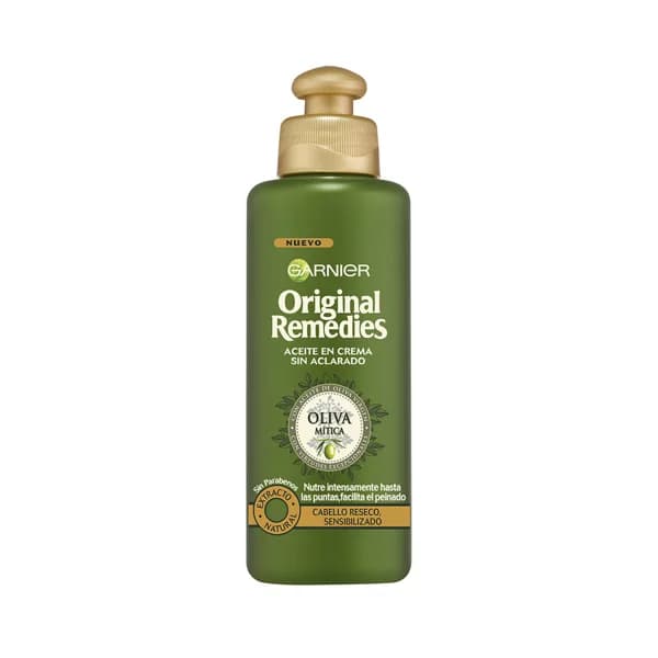 ORIGINAL REMEDIES Tratamiento capilar aceite en crema, para pelo reseco y sensibilizado ORIGINAL REMEDIES Oliva mítica de Garnier 250 ml. - 0.2 l - Imagen del producto en Findit
