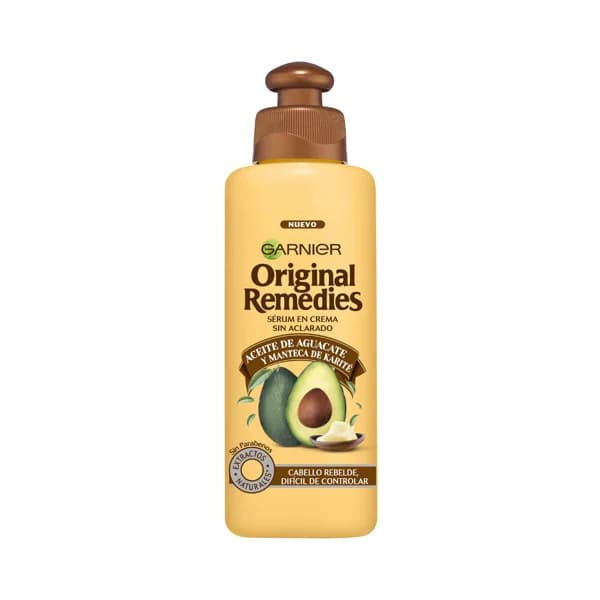 ORIGINAL REMEDIES Aceite en crema sin aclarado con aceite de aguacate y manteca de karité para cabello rebelde y difícil de controlar ORIGINAL REMEDIES de Garnier 200 ml. - 0.2 l - Imagen del producto en Findit