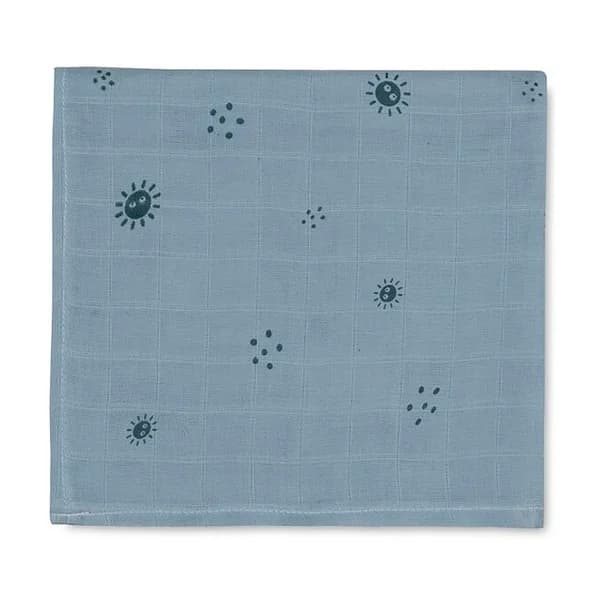 Pañal de tela azul, muselina bambu duende de polvo, INTERBABY. - 1 ud - Imagen del producto en Findit