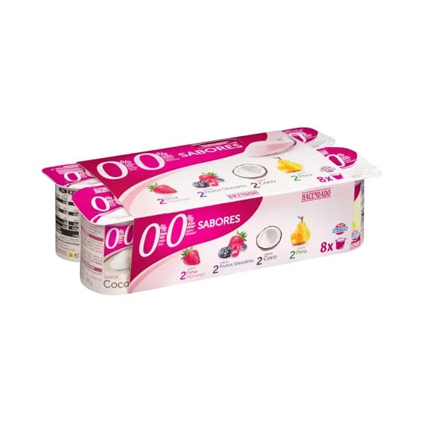 Yogur sabores Hacendado 0% m.g 0% sin azúcares añadidos - 1 kg - Imagen del producto en Findit