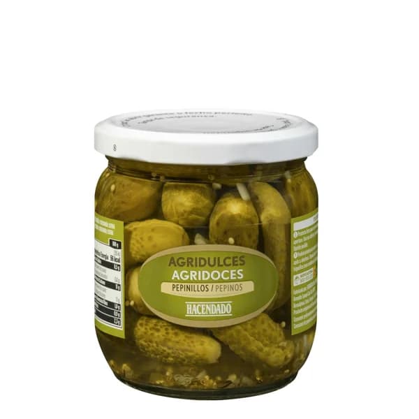 Pepinillos agridulces Hacendado - 0.2 kg - Imagen del producto en Findit