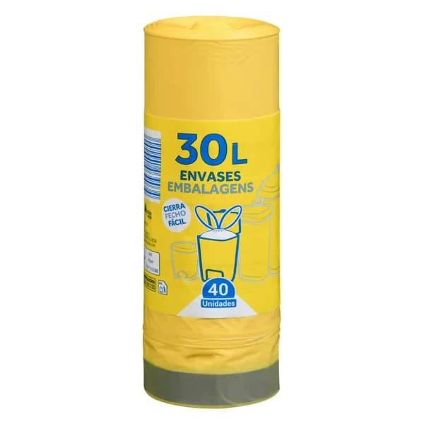 Bolsa de basura envases Bosque Verde 30L cubo mediano - 40 ud - Imagen del producto en Findit