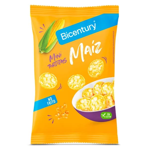 Mini tortitas de maíz Bicentury bolsa 65 g - 0.07 kg - Imagen del producto en Findit