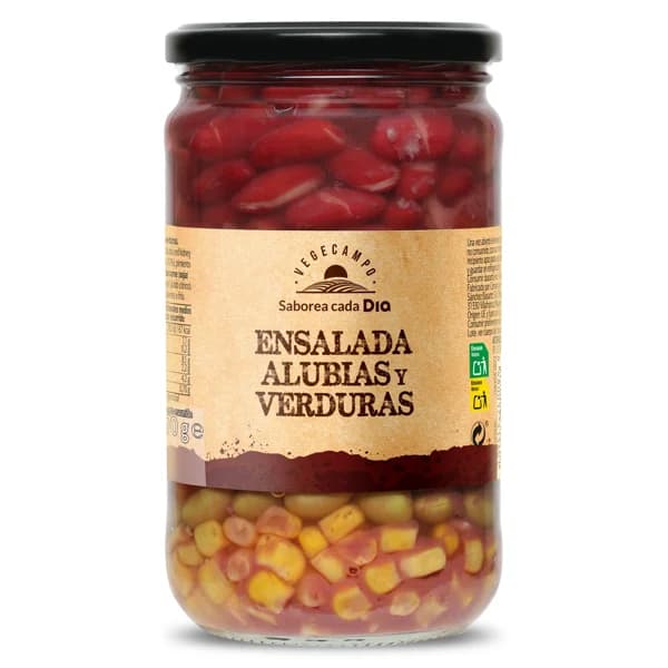 Ensalada de alubias y verduras Vegecampo de Dia frasco 370 g - 0.37 ud - Imagen del producto en Findit