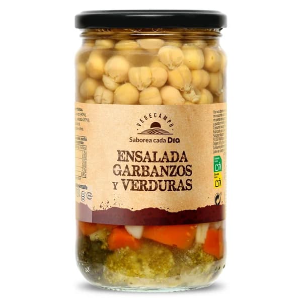 Ensalada de garbanzos y verduras Vegecampo de Dia frasco 370 g - 0.37 ud - Imagen del producto en Findit