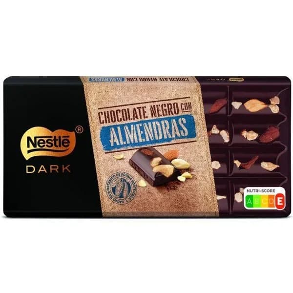 Chocolate negro con almendras Nestlé sin gluten 150 g. - 0.15 kg - Imagen del producto en Findit