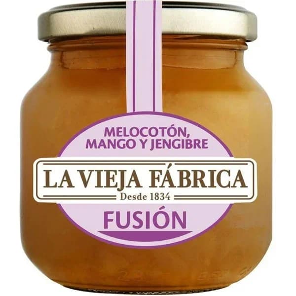 Mermelada de melocotón, mango y jengibre LVF, frasco 280 g - 1 ud - Imagen del producto en Findit