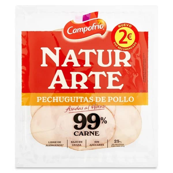 Pechuguitas de pollo asadas al horno Campofrío NaturArte bandeja 90 g - 0.09 kg - Imagen del producto en Findit