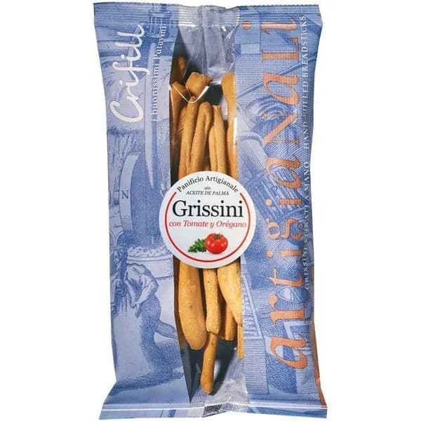 Grissini al tomate-orégano-chile CRIFILL, bolsa 200 g - 0.2 kg - Imagen del producto en Findit