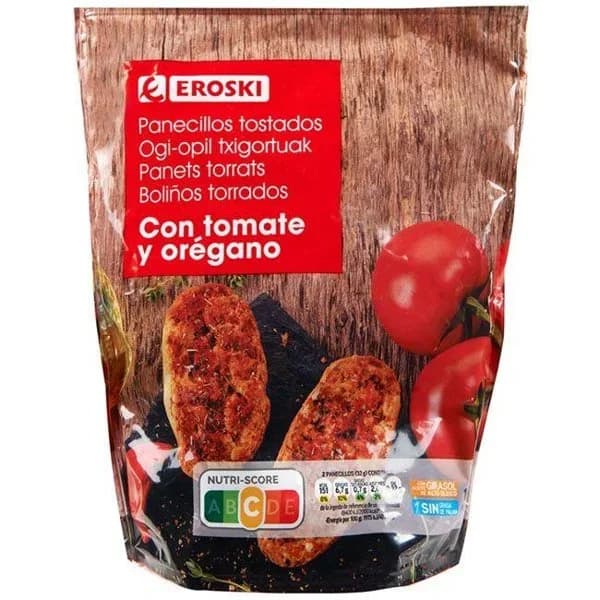 Panecillos con tomate EROSKI, paquete 160 g - 0.16 kg - Imagen del producto en Findit