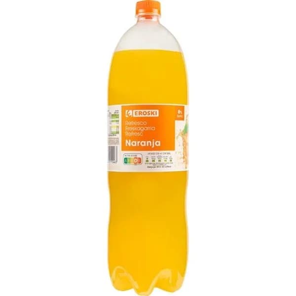 Refresco de naranja EROSKI, botella 2 litros - 1 ud - Imagen del producto en Findit