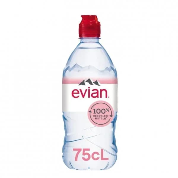 Agua mineral Evian tapón deportivo 75 cl. - 0.75 l - Imagen del producto en Findit