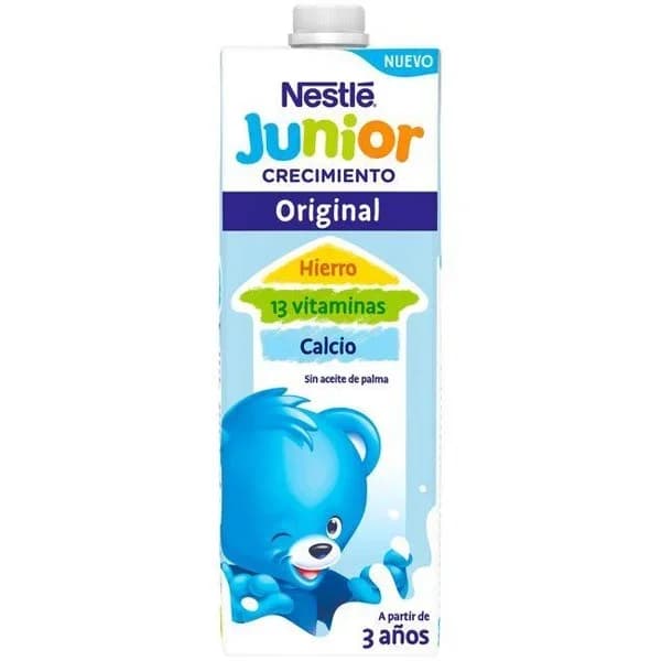Leche de crecimiento original NESTLÉ JUNIOR, brik 1 litro - 1 l - Imagen del producto en Findit
