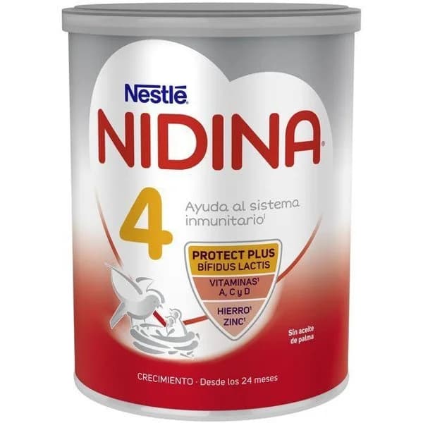 Preparado lácteo infantil de crecimiento desde 24 meses en polvo Nestlé Nidina 4 lata 800 g. - 0.8 kg - Imagen del producto en Findit
