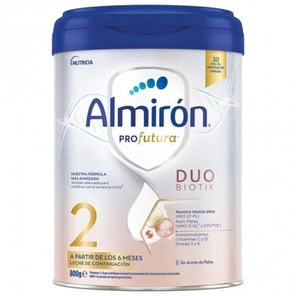 Leche de continuación ALMIRON PROFUTURA 2 DUOBIOTIK, lata 800 g - 0.8 kg - Imagen del producto en Findit