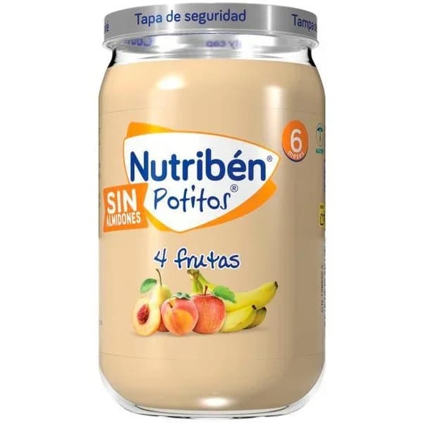 Potito 4 frutas sin almidón NUTRIBEN, tarrito 235 g - 0.24 kg - Imagen del producto en Findit