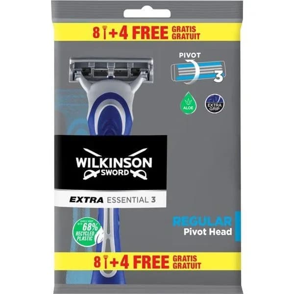Maquinilla deshechable WILKINSON EXTRA 3, pack 8+4 uds - 1 ud - Imagen del producto en Findit