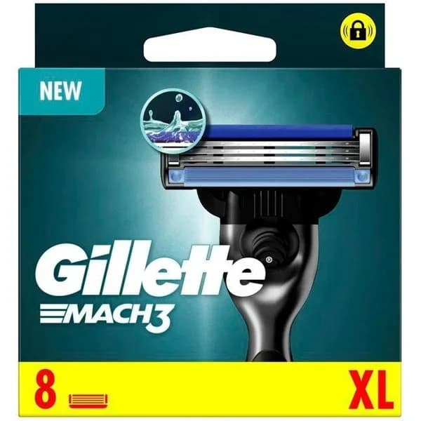 Cargador de afeitar GILLETTE MACH 3, pack 8 uds - 8 ud - Imagen del producto en Findit