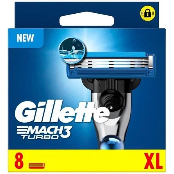 Cargador de afeitar GILLETTE MACH 3 TURBO, pack 8 uds - 8 ud - Imagen del producto en Findit