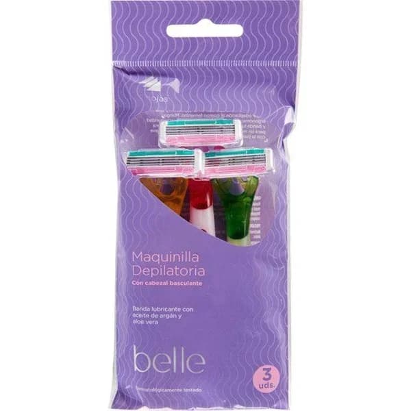 Maquinilla depilatoria desechable 3 hojas belle, pack 3 uds - 1 ud - Imagen del producto en Findit