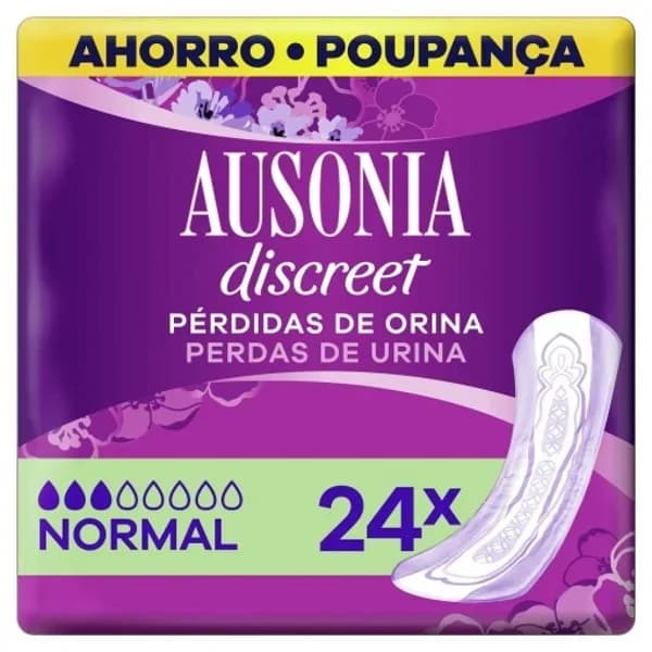 Compresa normal AUSONIA DISCREET, paquete 24 uds - 24 ud - Imagen del producto en Findit