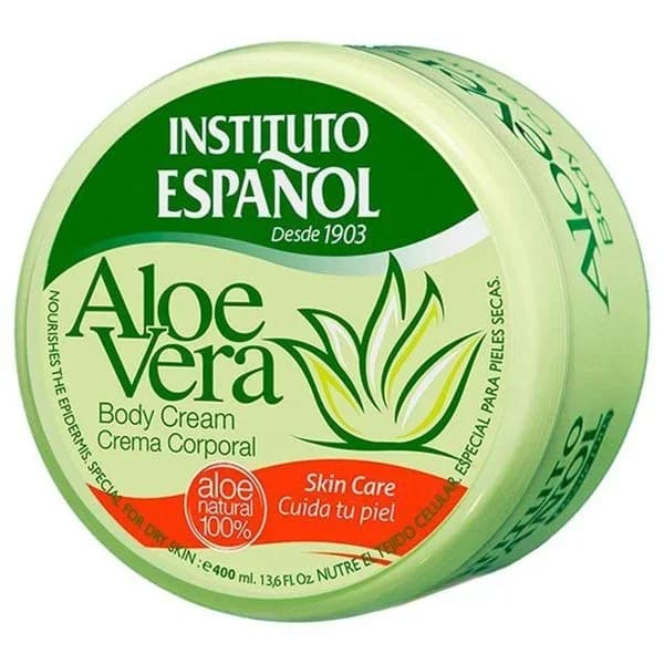 Crema corporal de aloe vera INSTITUTO ESPAÑOL, tarro 400 ml - 0.4 l - Imagen del producto en Findit